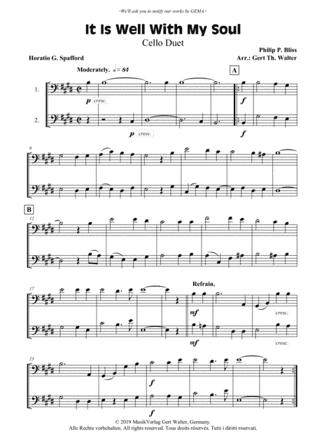It Is Well With My Soul (arr. Gert Th. Walter)