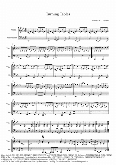 Turning Tables (arr. Caroline Pearsall)
