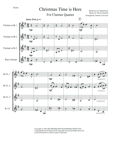 Christmas Time Is Here (arr. Jeremy Corcoran)