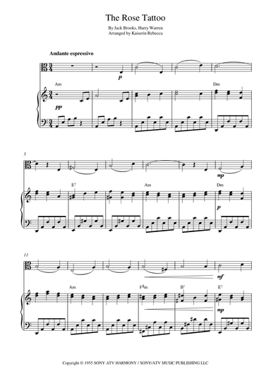The Rose Tattoo (inspired By The Motion Picture) (arr. Kaiserin Rebecca)