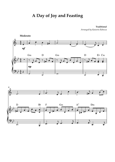 A Day of Joy and Feasting (arr. Kaiserin Rebecca)