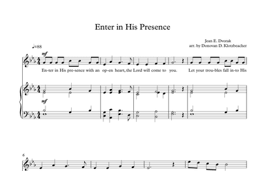 Enter Into His Presence