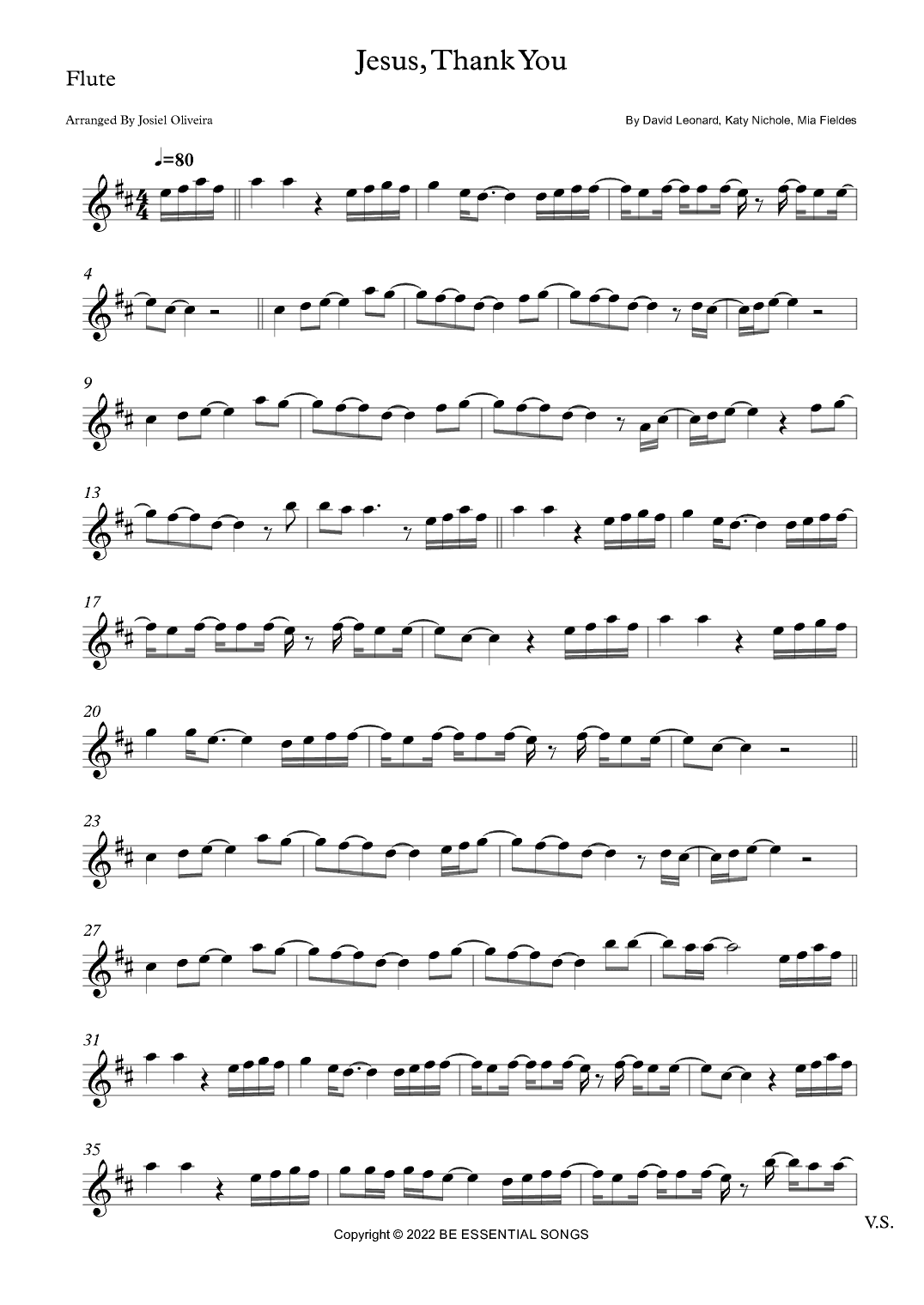 Jesus, Thank You (arr. Josiel Oliveira)