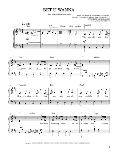 Bet U Wanna (arr. Frank Pisani)