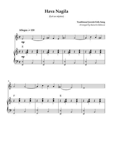 Hava Nagila (arr. Kaiserin Rebecca)