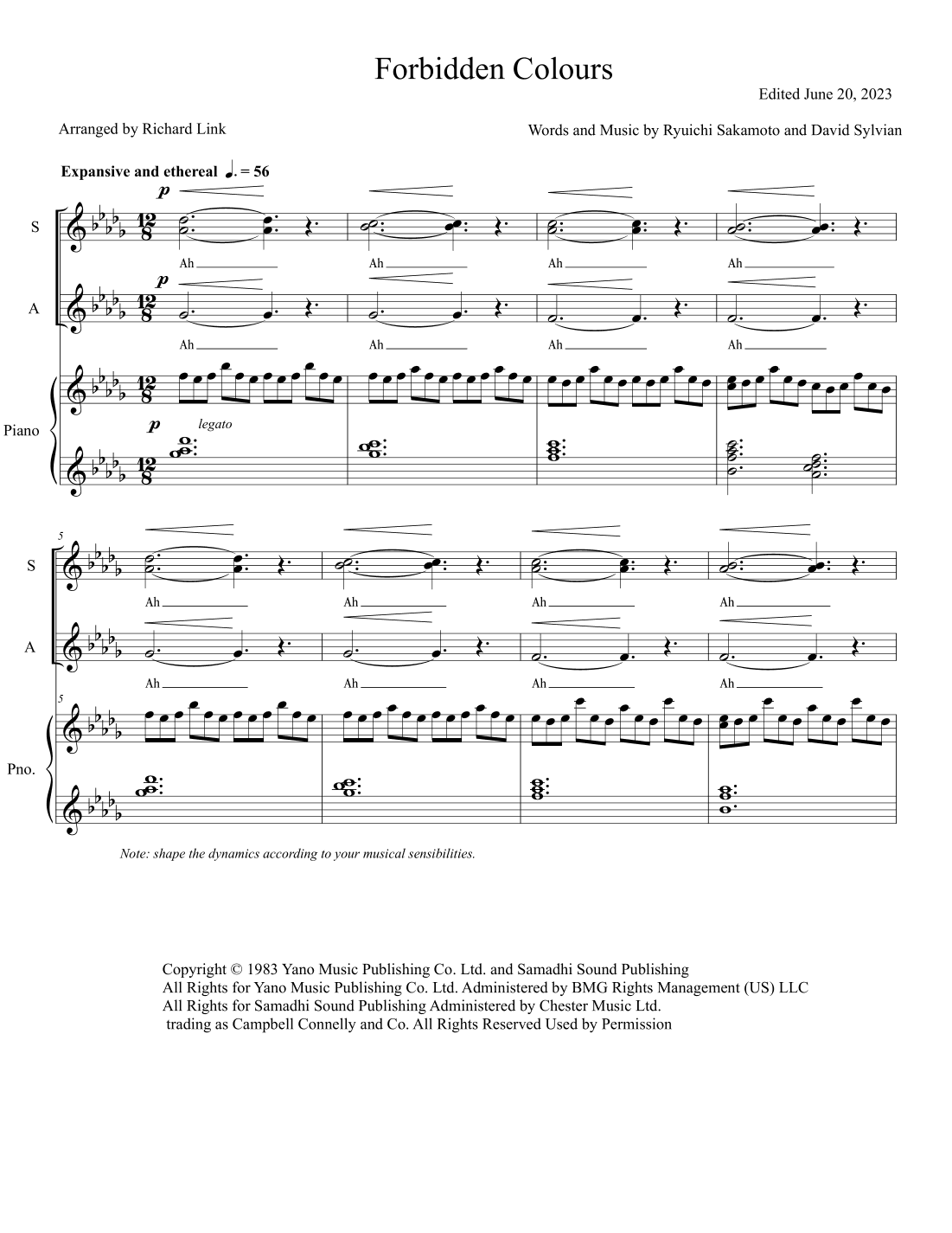 Forbidden Colours (arr. Richard Link)