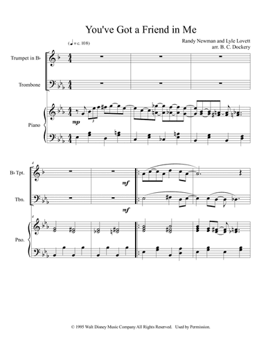 You've Got A Friend In Me (arr. B. C. Dockery)