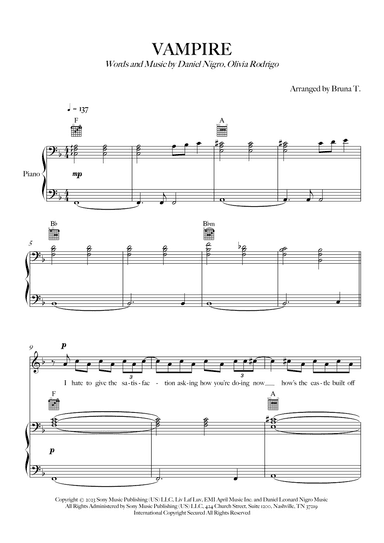 Vampire (arr. Bruna T.)