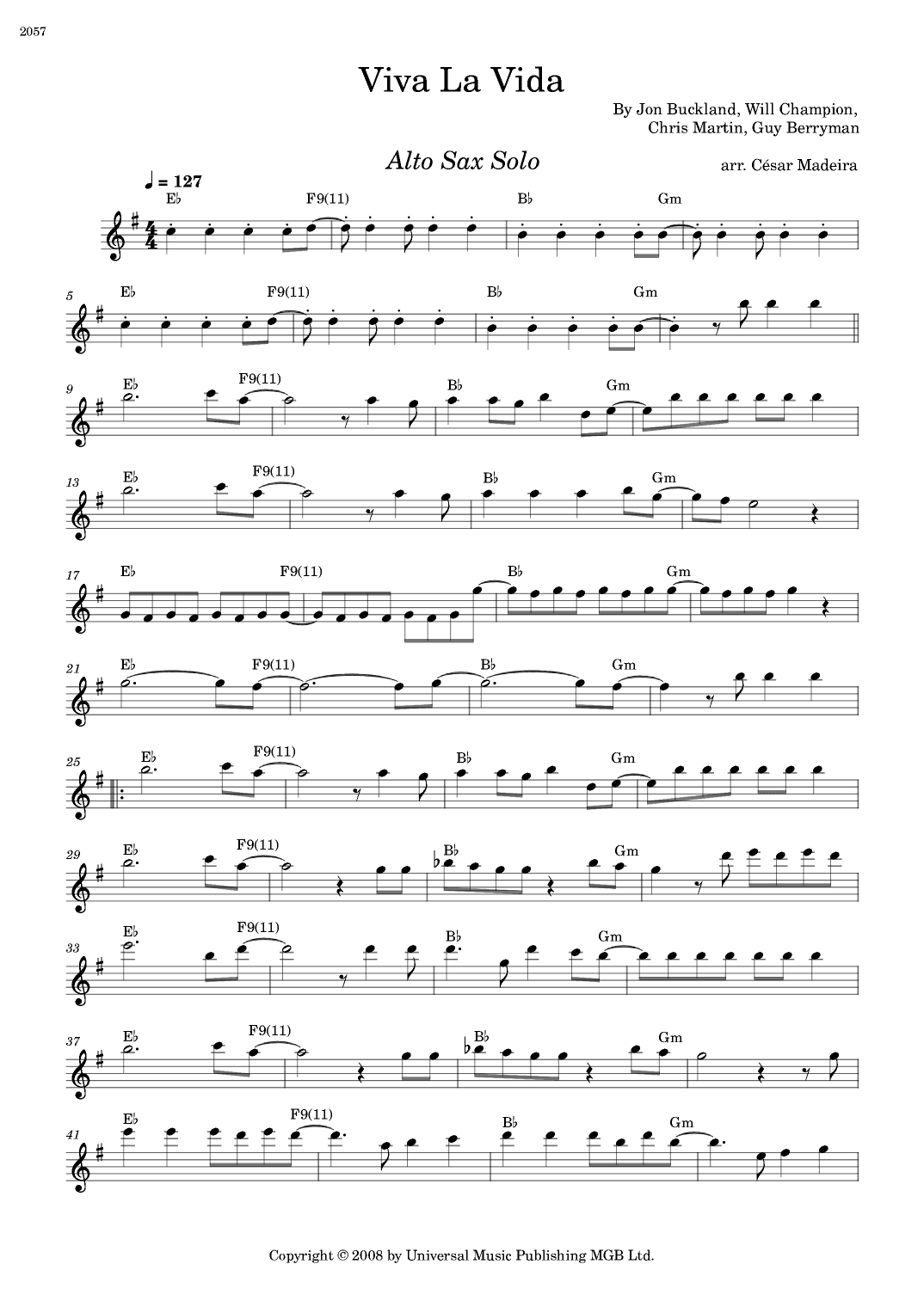 Viva La Vida (arr. César Madeira)