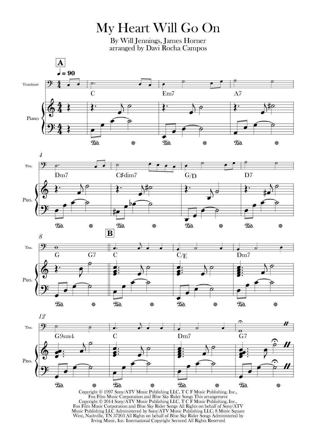My Heart Will Go On (love Theme From 'titanic') (arr. Davi Rocha Campos)
