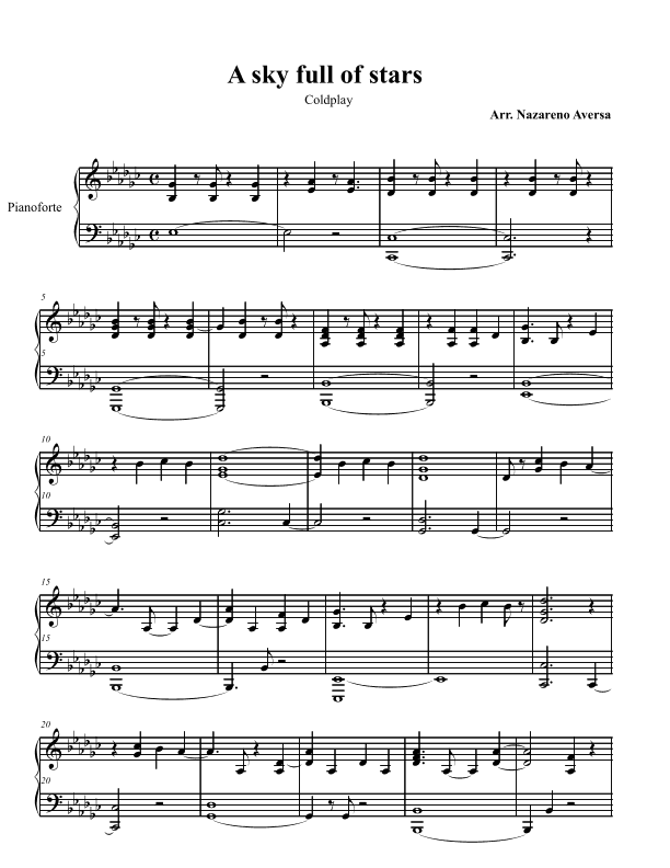 A Sky Full Of Stars (arr. Nazareno Aversa)