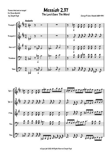 Messiah 2.37 The Lord Gave The Word (arr. Joseph Pugh)