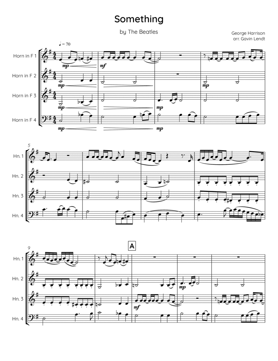 Something (arr. Gavin Lendt)