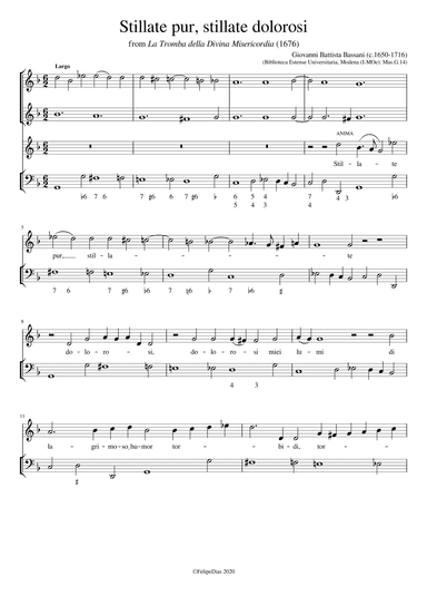 Stillate pur stillate dolorosi (arr. Early Music Scores)