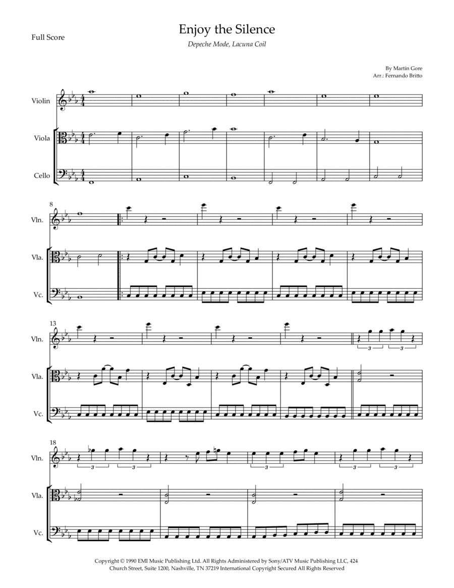 Enjoy The Silence (arr. Fernando Britto)
