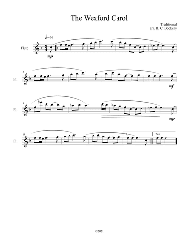The Wexford Carol (Flute Solo) (arr. B. C. Dockery)