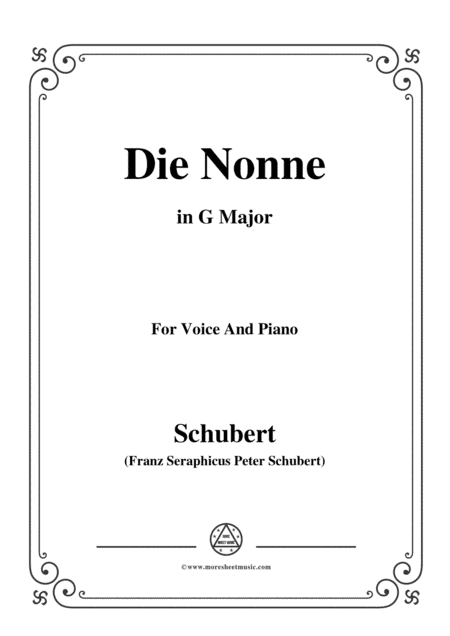 Schubert-Die Nonne,in G Major,D.208,for Voice and Piano (arr. MSM)