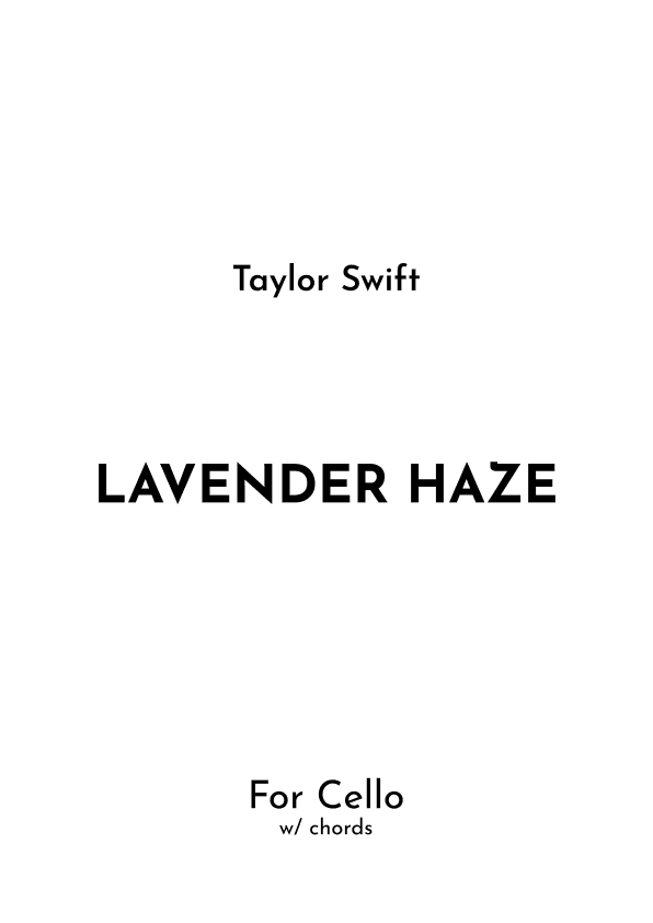 Lavender Haze (arr. Jireh J.)