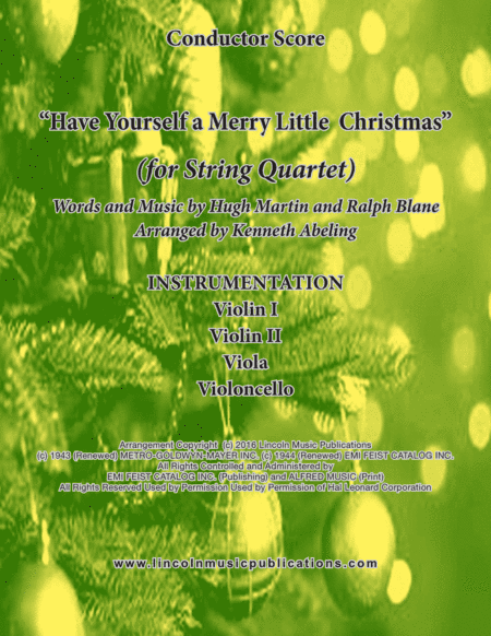 Have Yourself A Merry Little Christmas  from MEET ME IN ST. LOUIS (arr. Kenneth Abeling)