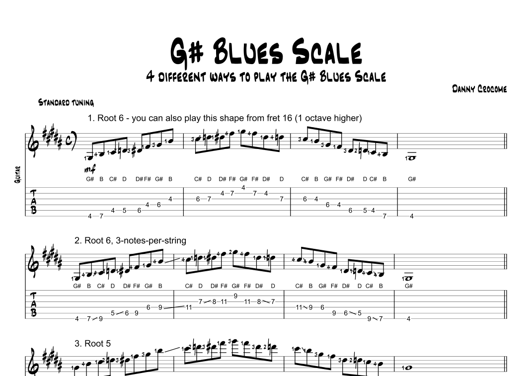 G# Blues Scale (4 Ways to Play)