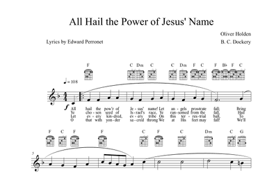 All Hail the Power of Jesus' Name (Lead Sheet) (arr. B. C. Dockery)