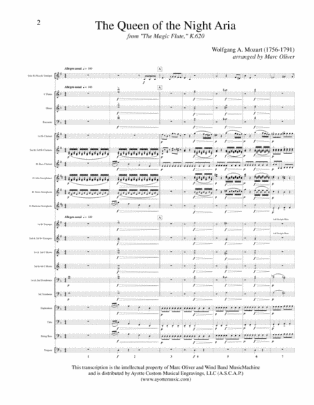 Queen of the Night Aria (Der Hölle Rache) for Piccolo Trumpet and Band (arr. Marc Oliver)