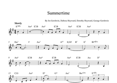 Summertime (arr. Alex Nunes Rodrigues)