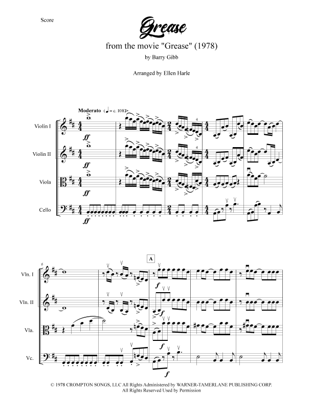Grease (arr. Ellen Harle)