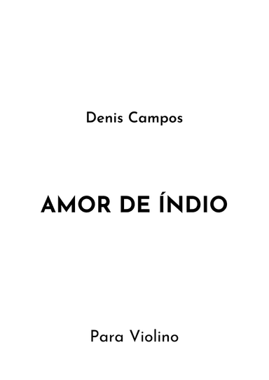 Amor De Indio (indian Love) (arr. Jireh J.)