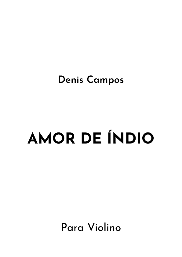 Amor De Indio (indian Love) (arr. Jireh J.)