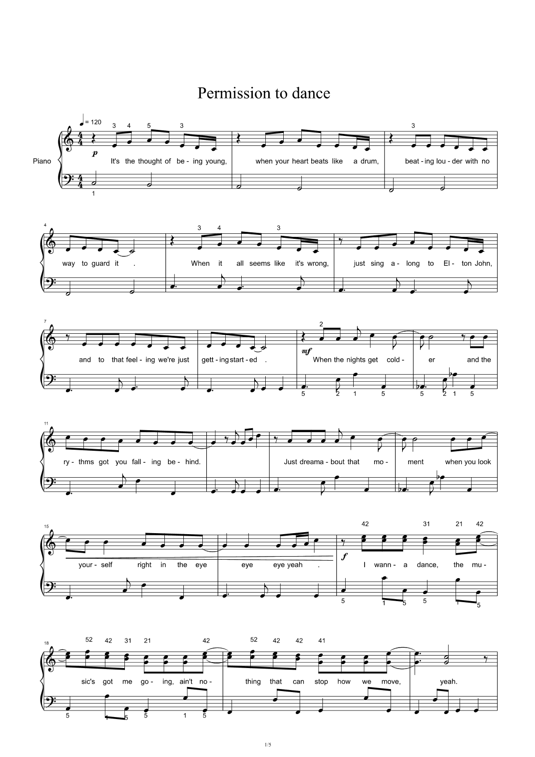 Permission To Dance (arr. BTS)