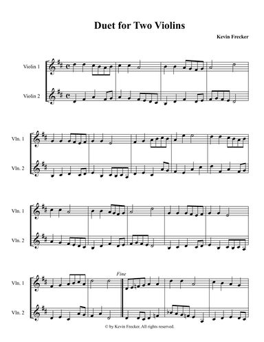 Duet for 2 Violins