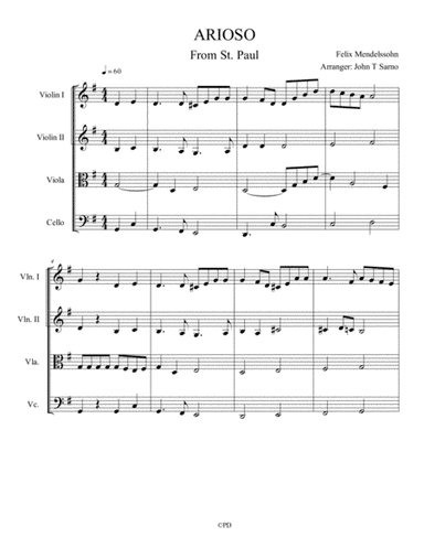 Arioso from St. Paul (arr. John T Sarno)