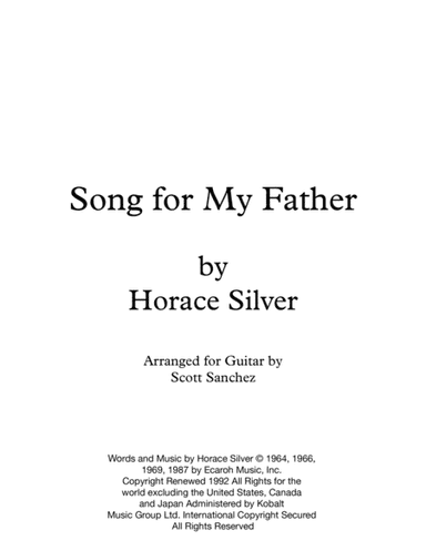 Song For My Father (arr. Scott Sanchez)