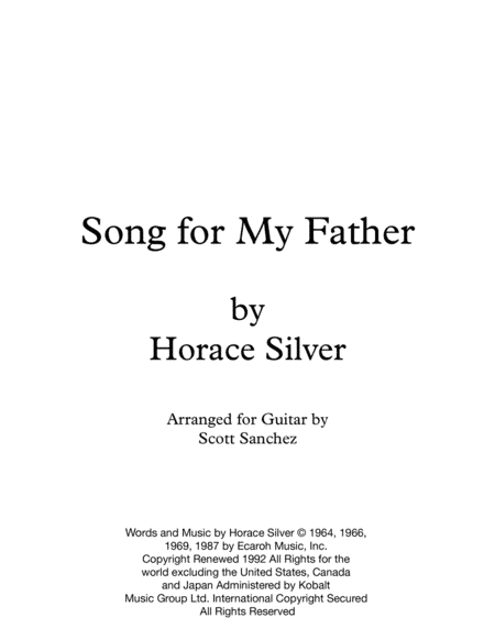 Song For My Father (arr. Scott Sanchez)