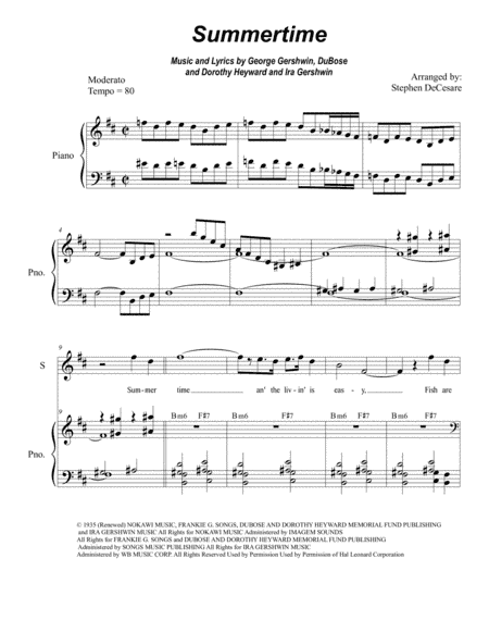Summertime (arr. Stephen DeCesare)