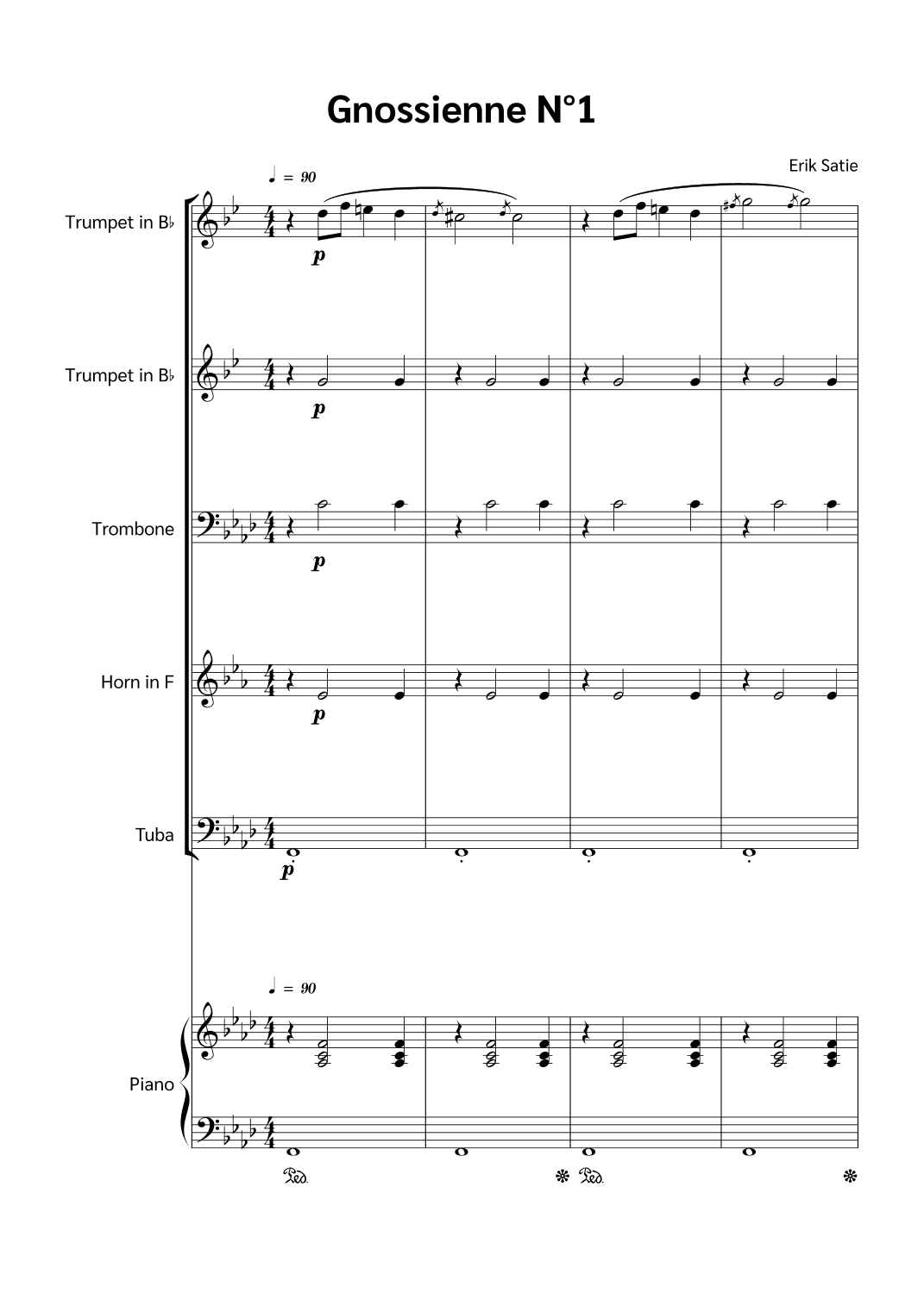 Gnossienne N°1 (arr. Jackson Spindler)