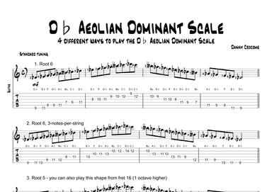 Db Aeolian Dominant Scale (4 Ways to Play)