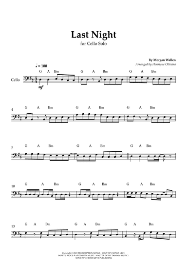 Last Night (arr. Henrique Oliveira)