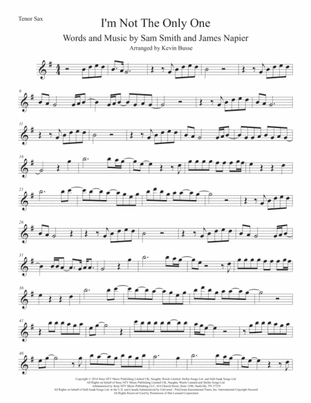 I'm Not The Only One (arr. Kevin Busse)