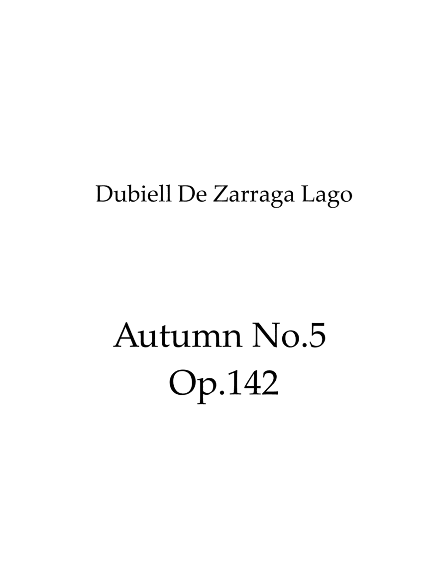 Autumn No.5 Op.142