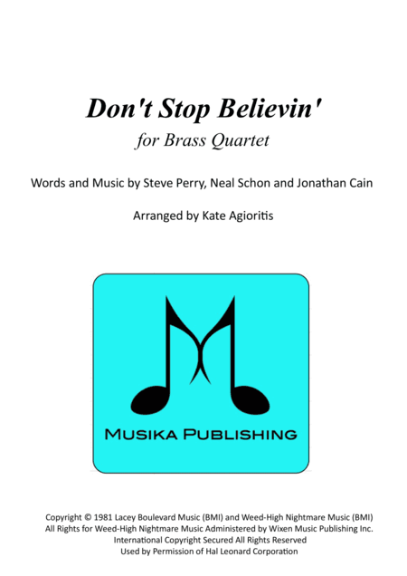 Don't Stop Believin' (arr. Kate Agioritis)