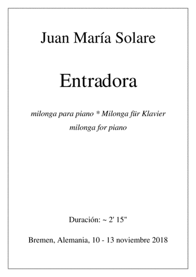 Entradora [piano solo]