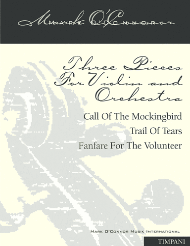 Three Pieces For Violin and Orchestra "Violin Concerto No. 2" (percussion parts – violin and symph