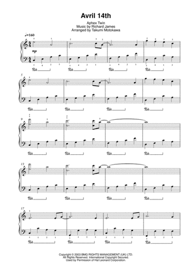 Avril 14th (arr. Takumi Motokawa)