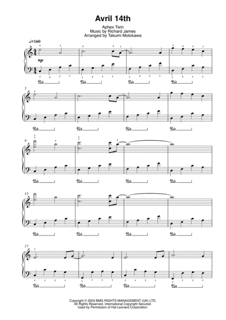 Avril 14th (arr. Takumi Motokawa)
