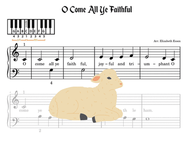 O Come All Ye Faithful - Primer Level (arr. Elizabeth Essex)