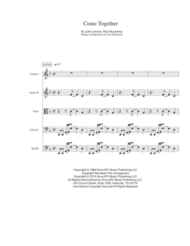 Come Together (arr. Joe Deninzon)