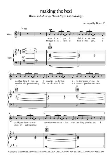Making The Bed (arr. Bruna T.)