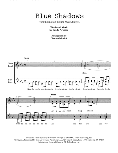 Blue Shadows On The Trail (arr. Dianne Goldrick)